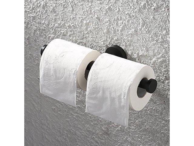 Kes Bath Double Roll Toilet Paper Holder Wall Mount Dual Tissue Hook Sus304 Stainless Steel Matte Black Bph212s2 Bk Kes Bath Double Roll Toilet Paper Holder Wall Mount Dual Tissue Hook Sus304 Stainless Steel Matte Black Bph212s2 Bk
