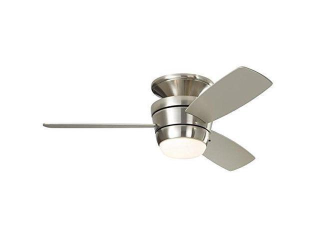 Harbor Breeze Mazon 44 In Brushed Nickel Flush Mount Indoor Ceiling Fan With Light Kit And Remote 3 Blade