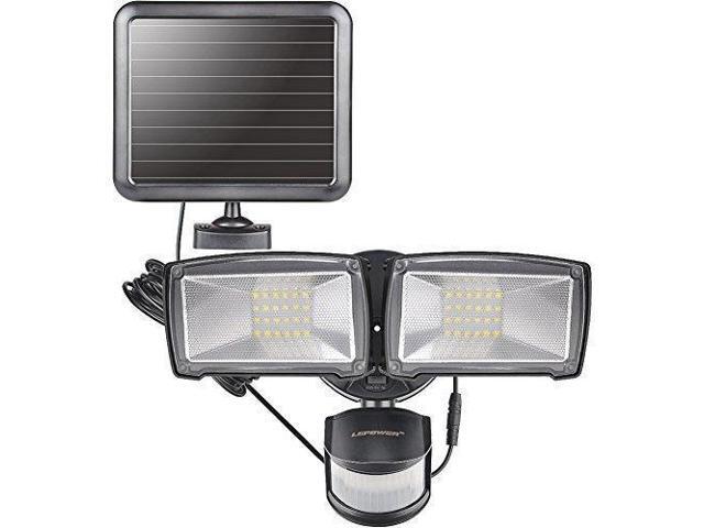 Lepower Solar Lights 950lm Outdoor Motion Sensor Security Light 5500k Ip65 Waterproof Adjule Head Flood With 2 Modes Automatic And