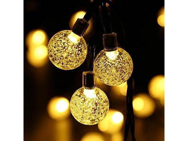 Solar String Lights Wfd Waterproof 19 7ft 30 Led Water Rain Drop Fairy Outdoor Ambiance Lighting For