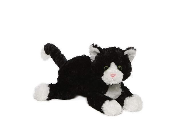 plush black and white cat