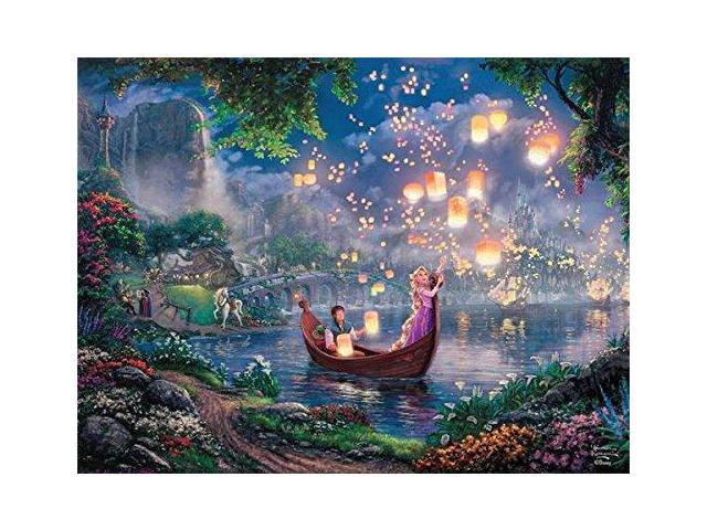 Jigsaw Toys Hobbies Disney Thomas Kinkade Tangled Up In Love 750 Piece Jigsaw Puzzle New