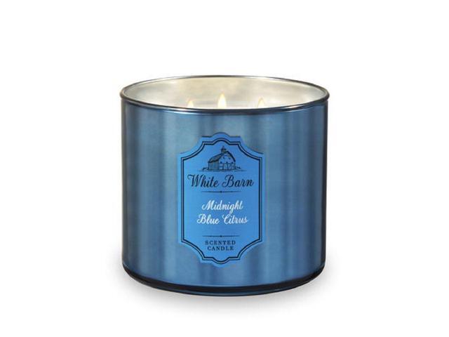 Bath And Body Works White Barn 3 Wick Scented Candle Midnight Blue