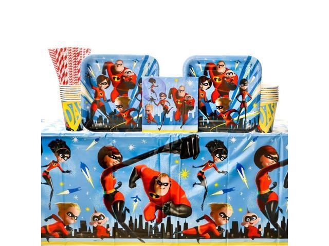 The Incredibles 2 Party Supplies Pack For 16 Guests Straws