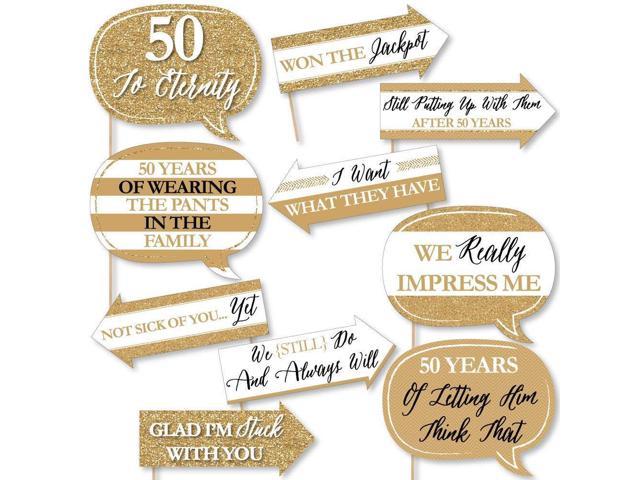 50th wedding anniversary photo booth props
