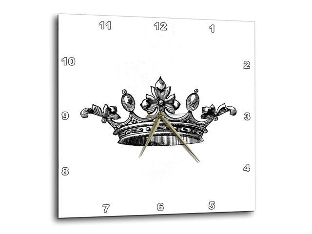 3drose Dpp 151405 2 Majestic Crown Black White Drawing Royal