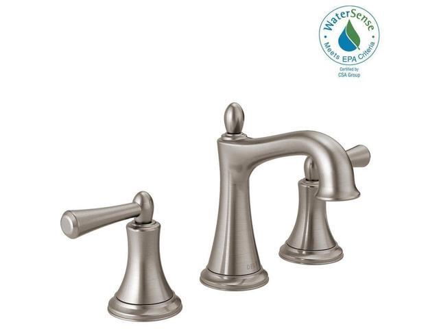 Delta Rila 8 Inch Widespread 2 Handle Bathroom Faucet In