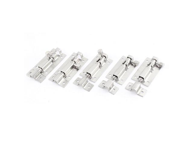 Door 2 Inch Slide Lock Stainless Steel Barrel Bolt Hardware 5 Pcs