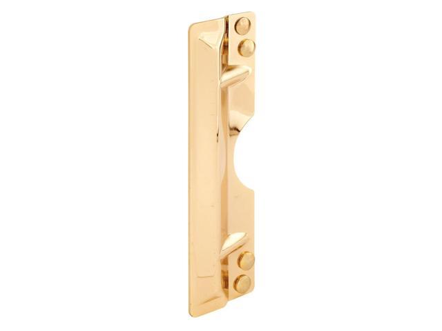 Defender Security U 10027 Latch Guard Plate Cover Protect Against Forced Entry Easy To Install On Out Swinging Doors Brass Plated Steel 3 X11