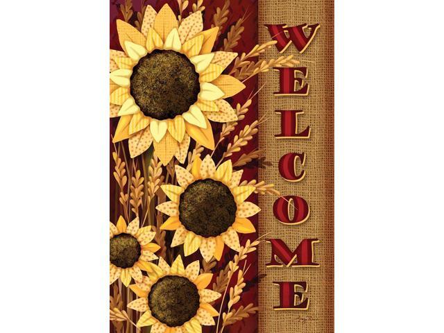 Toland Home Garden Welcome Sunflowers 12 5 X 18 Inch