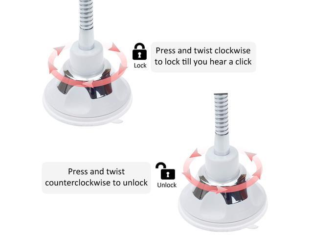 Gooseneck Magnifying Mirror With Light 10x Magnification Bathroom Vanity Compact Travel Strong Suction Cup Newegg Com