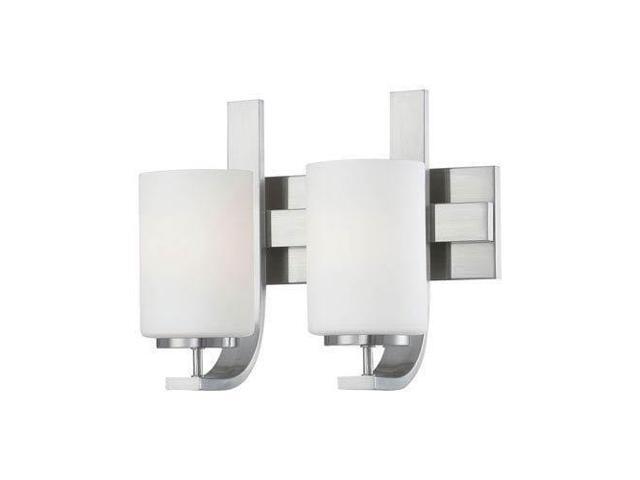 Elk Lighting Tv0007217 Pendenza 2 Light Lamp In Brushed Nickel Vanity Wall Sconce Newegg Com