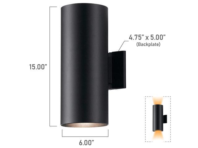 Kichler 9246bk Outdoor Wall Sconce 2 Light Led 240 Total Watts Black Newegg Com