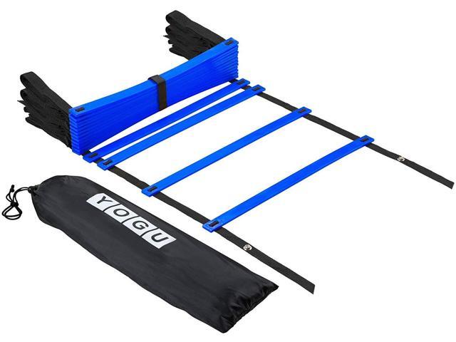 Yogu Agility Ladder Set Training Speed Ladder Footwork Equipment For Sports Soccer Football Exercise Fitness Workouts Drills 8 Or 12 Adjustable Rungs