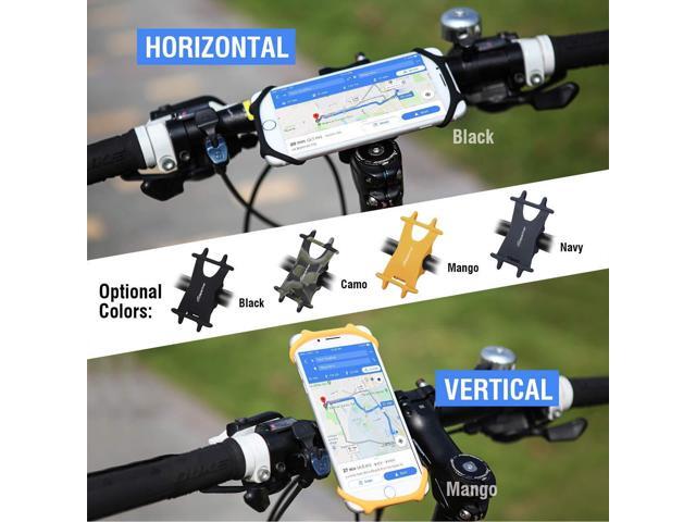 Cyclepartner Universal Phone Mount for Bike Non-Slip Shockproof German Silicone Cellphone Bicycle Motorcycle Holder Mobile Smartphone Compatible for iPhone X XS MAX,Plus 8 7 6 5,Galaxy,Note Mango M