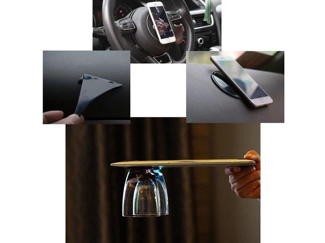 MeetRade Sticky Gel Pad,4 pcs Anti Slip Gel Mats,Powerful Strong Holder Stick Glue Anywhere Wall Sticker Anti Slip Car Mats Washable Nano Rubber Pad Repeatedly Sticky Gel Pad