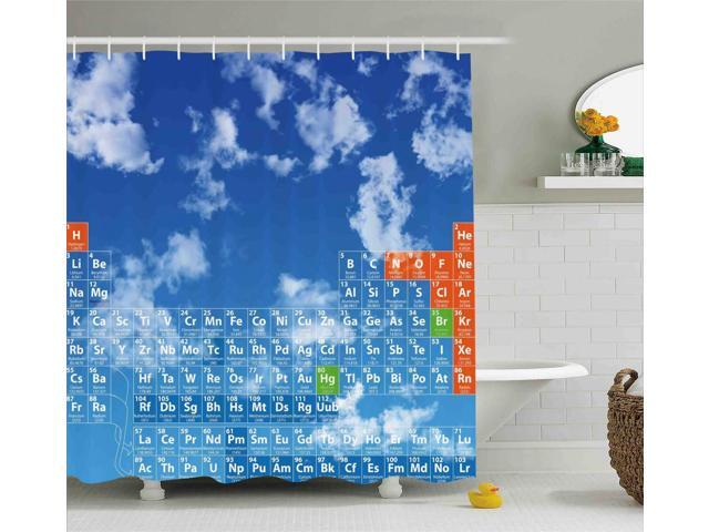 Ambesonne Science Shower Curtain Clear Open Sky With Clouds And