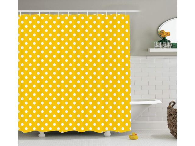 Ambesonne Polka Dots Home Decor Collection Traditional Motif In Row On Sunny Colored Backdrop S Boho Polyester Fabric Bathroom Shower Curtain 75 Inches Long Yellow White Newegg Sunny Colored Backdrop S Boho Decor