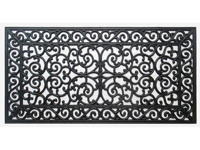 A1 Home Collections First Impression Audie Modern Indoor Outdoor 23 62 L X 47 25 W Easy Clean Rubber Entry Way Doormat For Patio Front Door All