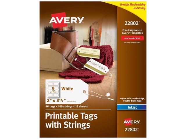 Avery Printable Tags for Inkjet Printers Basically, Tags With Strings, 2\ picture relating to Printable Printers known as Avery Printable Tags for Inkjet Printers Simply just, Tags With Strings, 2\
