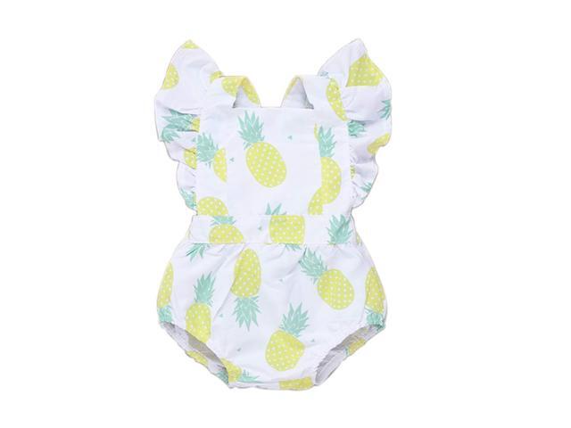 YOUNGER TREE Infant Baby Girl Bodysuit Newborn Ruffles Romper Sunsuit Outfit Princess Clothes