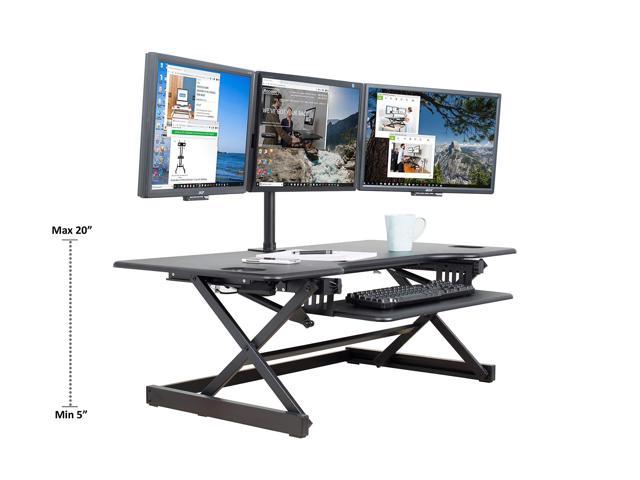 Rocelco 46 Height Adjustable Standing Desk Converter Bundle Sit