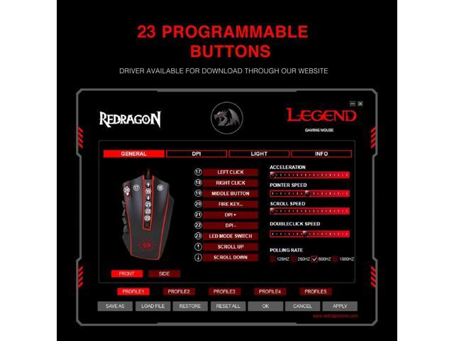 Redragon M990 Legend 24000 DPI High-Precision Programmable ...