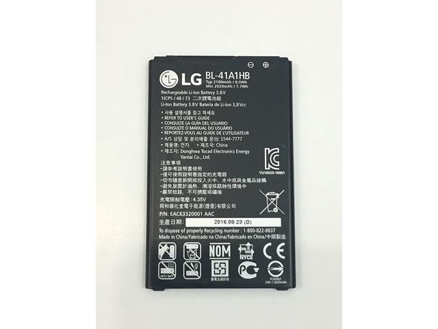 Mount Bank Precipice tildeling LG Li-ion Cell Phone Battery 2100mAh BL-41A1HB 3.8V 1ICP5/48/73 for Boost  Mobile , Sprint, Virgin LG Tribute HD LS676, LG X STYLE L56VL Tracfone, LG  Style L53BL Tracfone, EAC63319901 LLL - Newegg.com