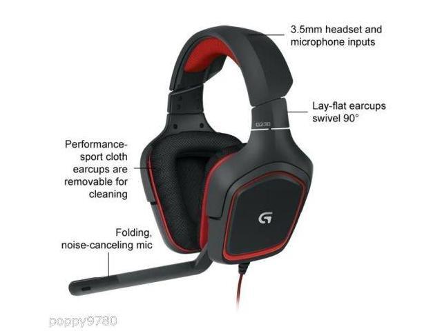 logitech g230 stereo gaming headset with mic