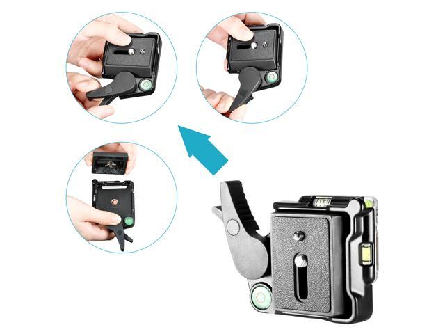 Neewer Black Quick Release QR Plate Adapter with 1/4" Screw for DSLR Camera 