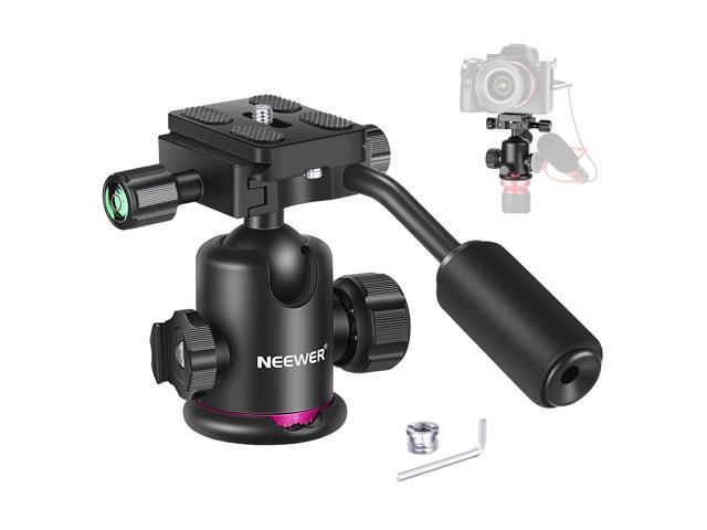 Neewer Ball Head with Handle and Cold Shoe Mic/Light Mount, 360 Degree