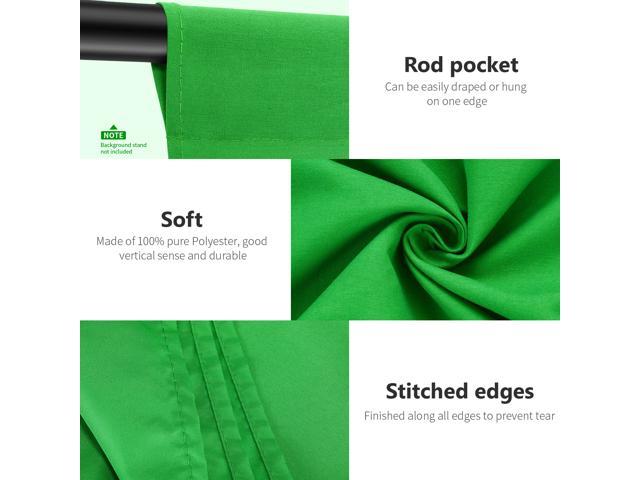 Neewer 9 x 15 feet/2.7 x 4.6 Meters Green Chromakey Muslin Backdrop Background Screen with 3 Clamps for Photo Video Studio Photography 