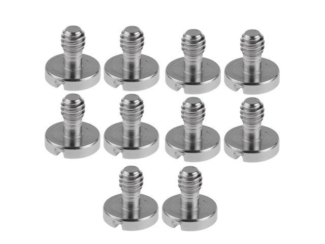 Neewer Stainless Steel 1//4 Mounting Screw 0.39//10mm Shaft for Camera Tripod Monopod without Ring 10 Pack