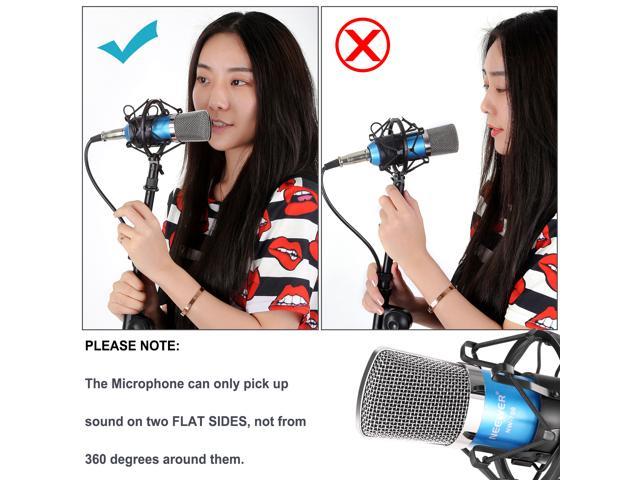NW-35 Microphone Suspension Scissor Arm Stand with Shock Mount NW-700 Mic Cable Neewer NW-700 Condenser Microphone Kit for Home Studio Broadcasting Recording USB Sound Card Adapter Pop Filter