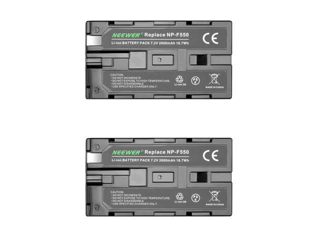 Neewer 2pack 2600mah Sony Np F550 570 530 Replacement Battery