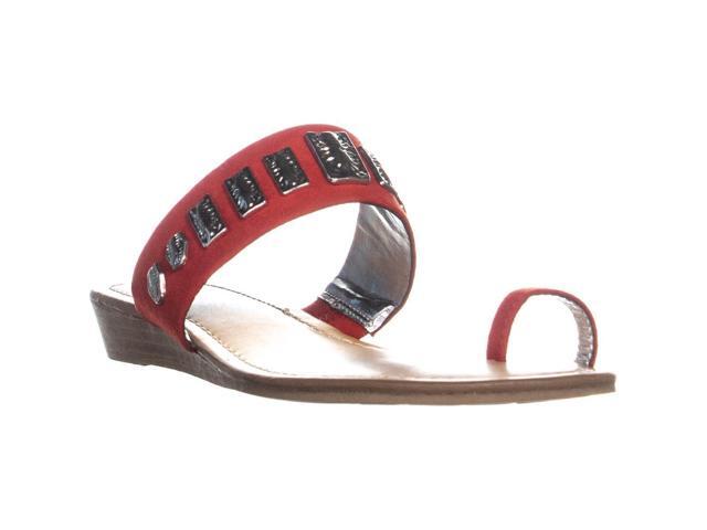 Carlos By Carlos Santana Tamm Toe Ring Flat Sandals Crimson Red