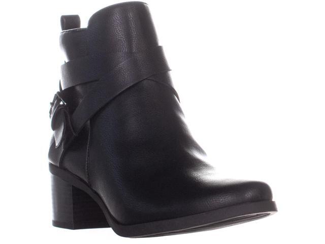 anne klein black ankle boots