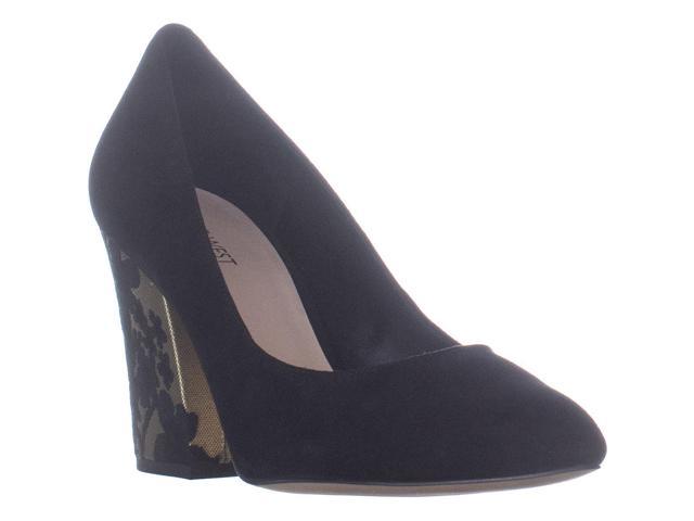nine west black block heels