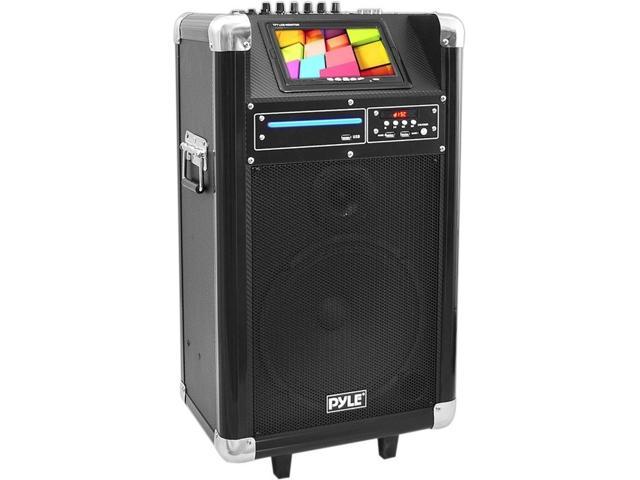 Karaoke Vibe Bluetooth Multimedia PA System with 10'' Woofer, 7'' Screen, DVD Player, VHF Wireless Microphone, 400 Watt