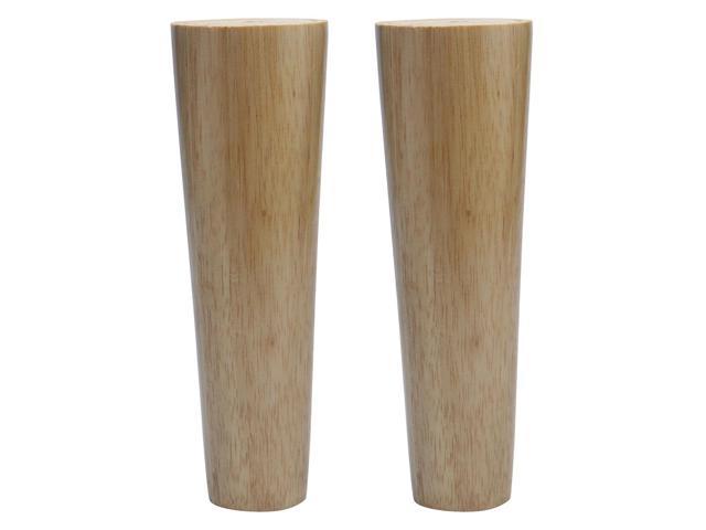 8 Inch Round Wood Furniture Legs Sofa Couch Chair Table Desk Cupboard Closet Cabinet Bench Feet Replacement Set Of 2