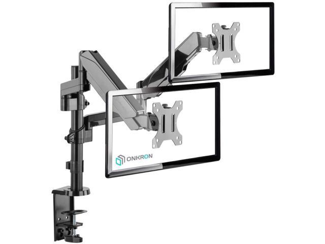 ONKRON Dual Monitor Desk Mount Stand for 13 to 32-Inch LCD LED Screens up to 17.6 lbs G140 Black
