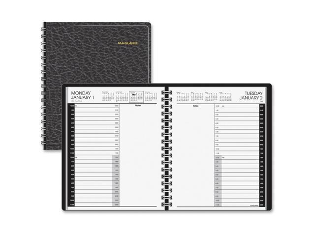 At A Glance 24 Hour Daily Appointment Book 8 34 X 6 78 White 2020 7082405 N...