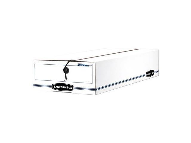 Photo 1 of Bankers Box Liberty Check/Voucher Storage Box, 10-3/4 x 23-1/4 x 4-5/8, White/Blue, 12/Ctn.