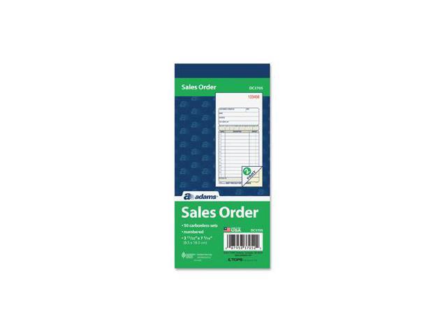 Adams Sales Order Book 2-Part 50/Bk 3-11/16"x7-3/16" DC3705