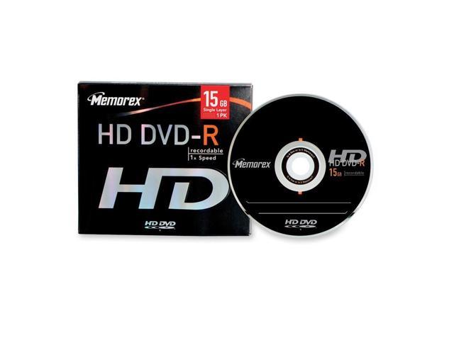 Memorex HD DVD Recordable Media - HD DVD-R - 1x - 15 GB - 1 Pack Jewel Case