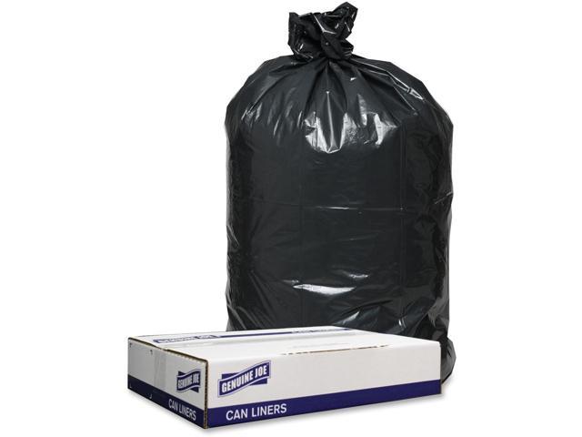 Genuine Joe 1.2mil Black Trash Can Liners - Newegg.com