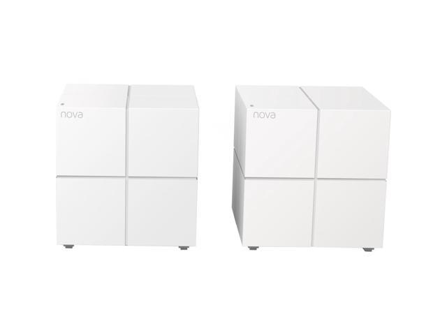 Tenda Nova MW6 (2-pack) Whole Home Mesh Wi-Fi System Coverage Up to 4,000 sq. ft, 2-4 bedrooms, Plug and Play, Works with Alexa, Parental Controls, 2 x Gigabit Ports / Unit
