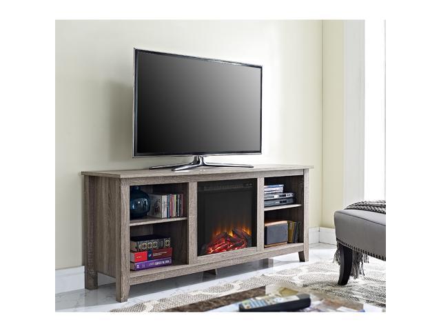 Driftwood Fireplace Tv Stand Newegg Com Driftwood Fireplace Tv Stand