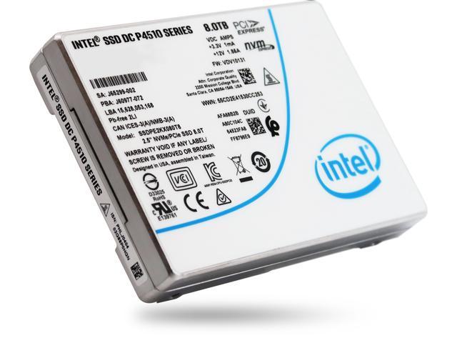 Intel DC P4510 SSDPE2KX080T801 2.5" U.2 8TB PCIe NVMe 3.1 x4 64-Layer 3D TLC NAND Solid State Disk - Enterprise