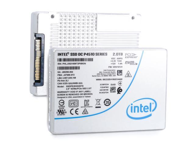 Intel - SSDPE2KX020T801 - Intel DC P4510 2 TB Solid State Drive - 2.5 Internal - PCI Express (PCI Express 3.1 x4) - 3200 Enterprise Solid State Drive